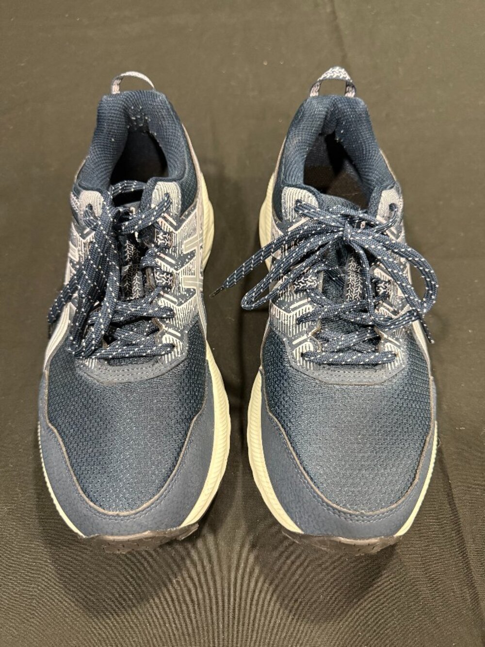 ASICS Women’s Size 9 Trail Running Shoes Navy Blue Gray Athletic Sneakers